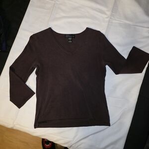 Spenser Jeremy Deep Brown V-Neck Top